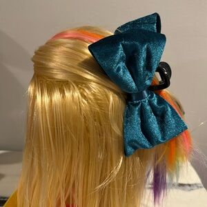 New double sided velvet bow hair claw clip